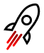 Icon of a rocket